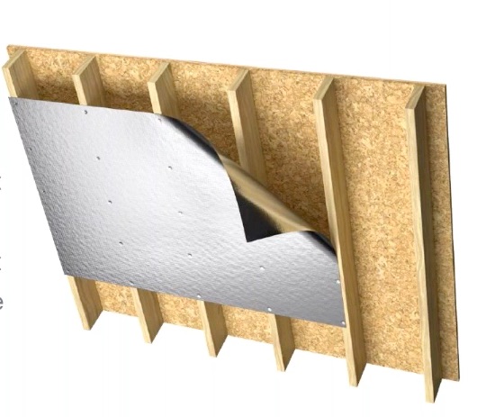This is how a radiant barrier sits in an attic
